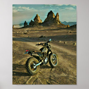 vintage motorcyclist birthday gift poster