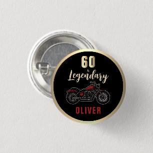 Vintage-Motorrad 60. Geburtstags-Party Button
