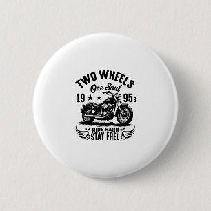 Vintage Motorrad aus den 1990er Jahren Button