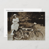 Vintage Motorrad c1920s Sepiapostkarte Postkarte (Vorne/Hinten)