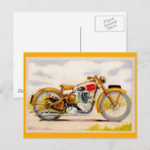 Vintage-Motorrad-Druck Postkarte (Vorne/Hinten)