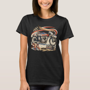 Vintage-Motorrad-Garagen-Café-Racer-T-Shirt T-Shirt