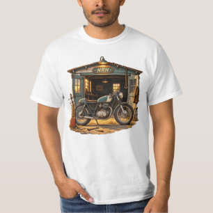 Vintage-Motorrad-Garagen-Workshop Herren T-Shirt
