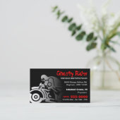 Vintage Motorrad-Geschäfts-Karte Visitenkarte (Stehend Vorderseite)