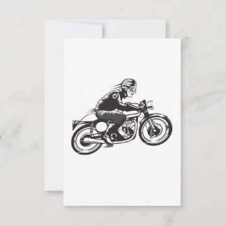 Vintage-Motorrad-Grußkarte Dankeskarte