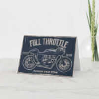 Vintage Motorrad-Grußkarte