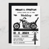 Vintage Motorrad-Hochzeit Einladung (Vorne/Hinten)