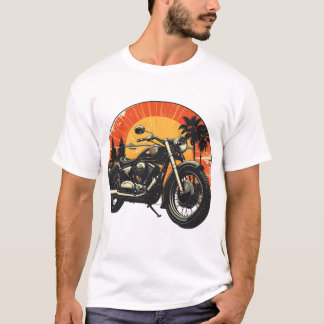 Vintage-Motorrad Klassische Retro-Fahrt T-Shirt