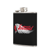 Vintage-Motorrad-Logo Schwarz Flachmann (Links)