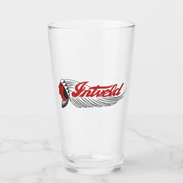 Vintage-Motorrad-Logo Weiß Glas