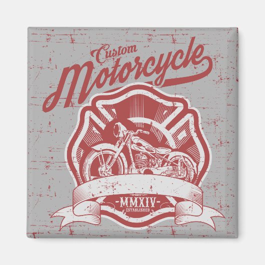 Vintage-Motorrad-Magnet Magnet (Vorne)