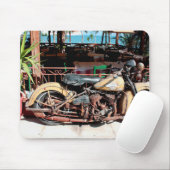 Vintage Motorrad-Mausunterlage Mousepad (Mit Mouse)