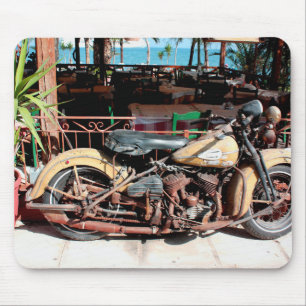 Vintage Motorrad-Mausunterlage Mousepad
