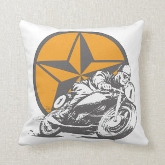 Vintage-Motorrad-Rennsport Kreis Stern Kissen