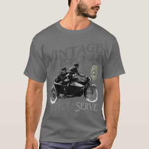Vintage-Motorrad schützen und dienen T-Shirt