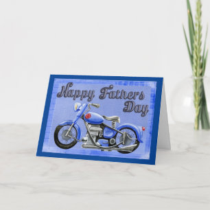 Vintage-Motorrad-Vatertagskarte Karte