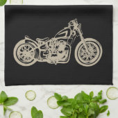 Vintage-Motorradbar oder Männerhöhle Geschirrtuch (Gefaltet)