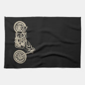 Vintage-Motorradbar oder Männerhöhle Geschirrtuch (Horizontal)