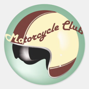 Vintage-Motorradclub Runder Aufkleber
