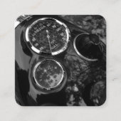 Vintage Motorraddials Quadratische Visitenkarte (Vorderseite)