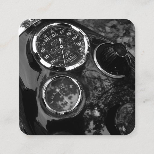 Vintage Motorraddials Quadratische Visitenkarte (Vorderseite)