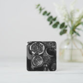 Vintage Motorraddials Quadratische Visitenkarte (Stehend Vorderseite)