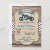 Vintage Motorraddusche. Fahrrad Einladung (Vorderseite)