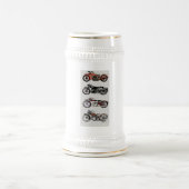 VINTAGE MOTORRÄDER BIERGLAS (Mittel)