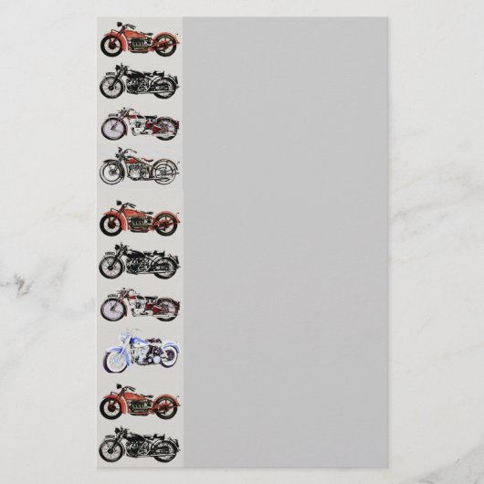 VINTAGE MOTORRÄDER BRIEFPAPIER (Vorderseite)