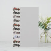 VINTAGE MOTORRÄDER BRIEFPAPIER (Stehend Vorderseite)