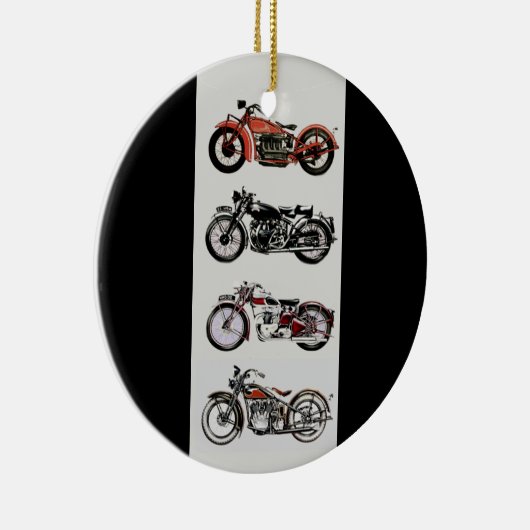 VINTAGE MOTORRÄDER KERAMIKORNAMENT (Rechts)