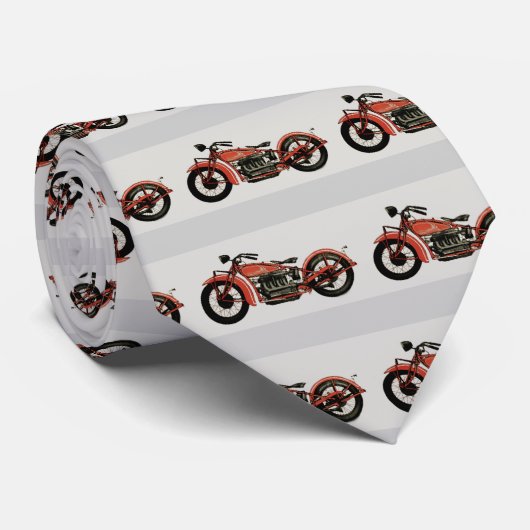 VINTAGE MOTORRÄDER KRAWATTE (Gerollt)