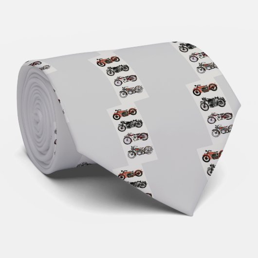 VINTAGE MOTORRÄDER KRAWATTE (Gerollt)