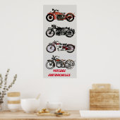 Vintage MOTORRÄDER Poster (Küche)