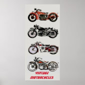 Vintage MOTORRÄDER Poster (Vorne)