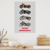 Vintage MOTORRÄDER Poster (Küche)