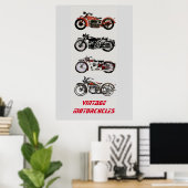 Vintage MOTORRÄDER Poster (Heimbüro)