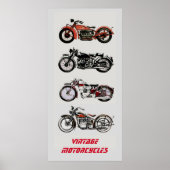 Vintage MOTORRÄDER Poster (Vorne)