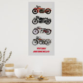 Vintage MOTORRÄDER Poster (Küche)