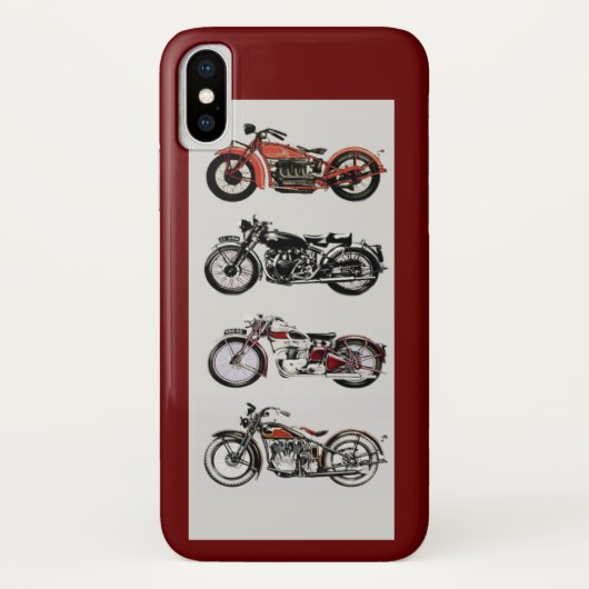 VINTAGE MOTORRÄDER, rot Case-Mate iPhone Hülle (Rückseite)