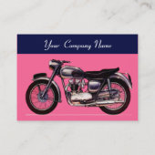 VINTAGE MOTORRÄDER, rot, grau Visitenkarte (Rückseite)