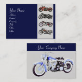 VINTAGE MOTORRÄDER, rot, grau Visitenkarte (Vorne/Hinten)