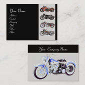 VINTAGE MOTORRÄDER, rot, grau Visitenkarte (Vorne/Hinten)