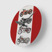 VINTAGE MOTORRÄDER RUNDE WANDUHR (Winkel)