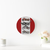 VINTAGE MOTORRÄDER RUNDE WANDUHR (Zuhause)