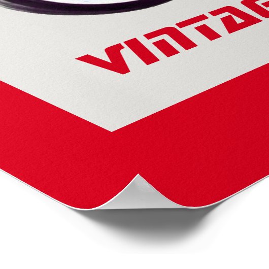 Vintage MOTORRÄDER, schwarz, grau Poster (Ecke)