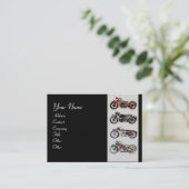 VINTAGE MOTORRÄDER, schwarz Visitenkarte (Stehend Vorderseite)