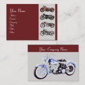 VINTAGE MOTORRÄDER, schwarz Visitenkarte (Vorne/Hinten)