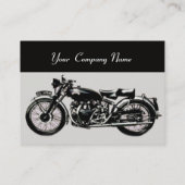 VINTAGE MOTORRÄDER, schwarz Visitenkarte (Rückseite)