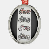 VINTAGE MOTORRÄDER SILBERNES ORNAMENT (Links)